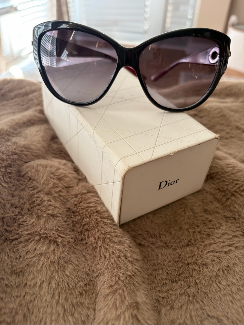 Dior Black Gradient Lens Women's Sunglasses . Very Good Used Condition